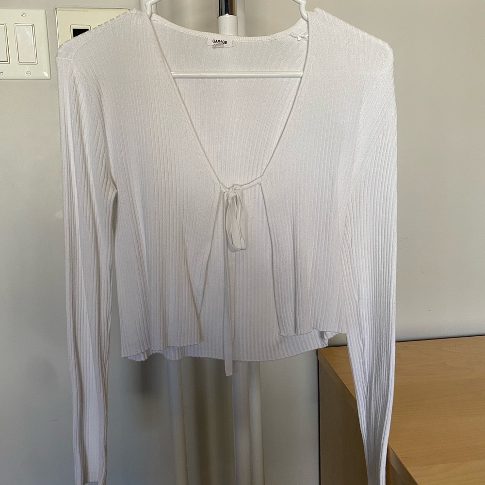 Garage white cardigan